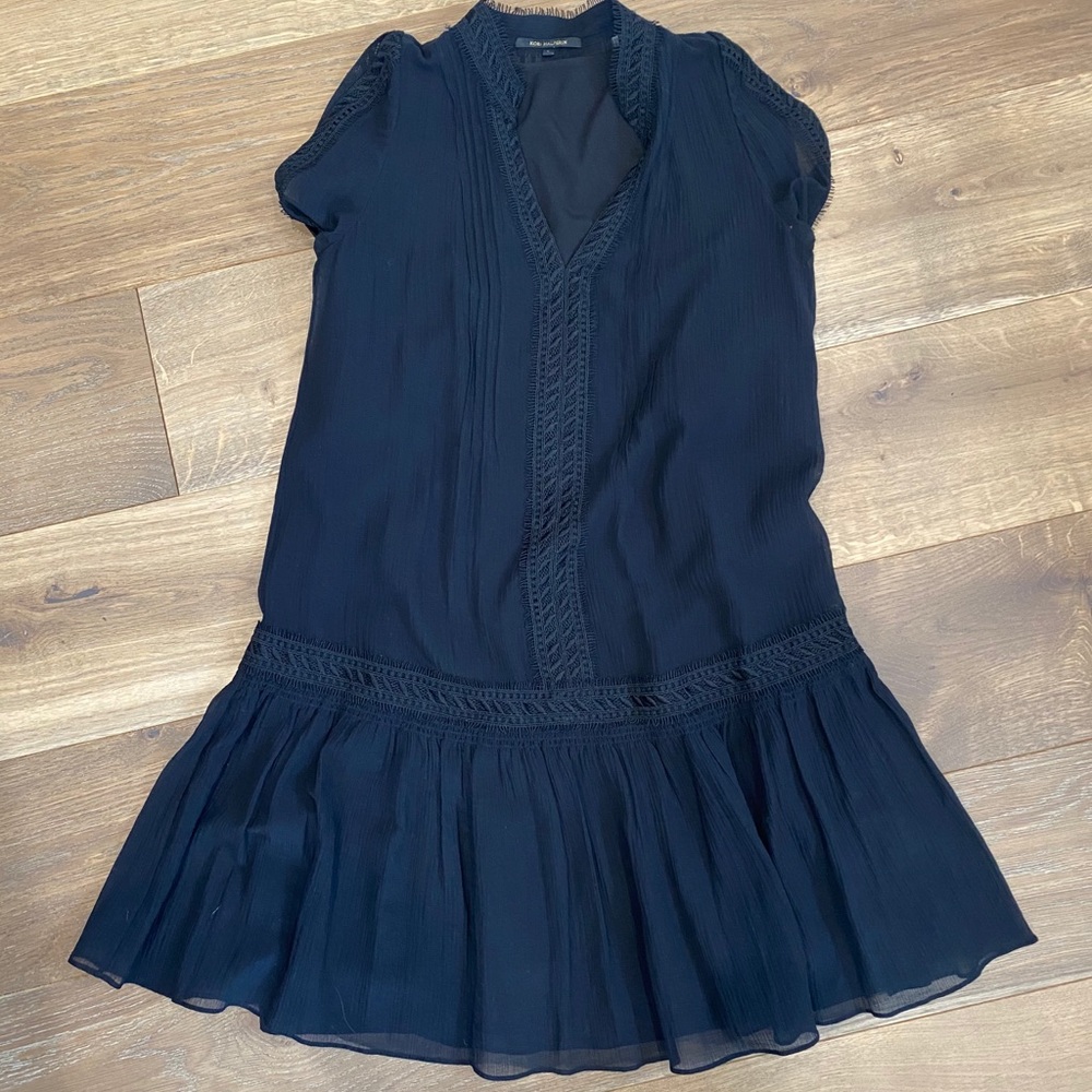 Kobi Halperin black sleeveless gauze dress